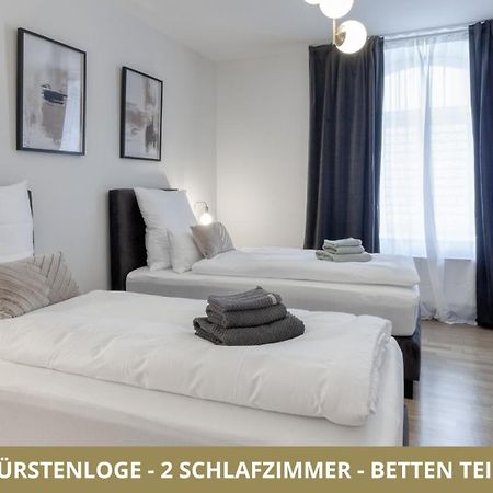 Neu Fewo Fuerstenloge 1-6 Pers Hinter Dem Markgraeflichen Opernhaus - 2 Schlafzimmer Mit Boxspringbetten 4 Einzel Oder 2 Doppelbetten, Balkon Und Einbaukueche, Barrierearm 바이로이트 외부 사진